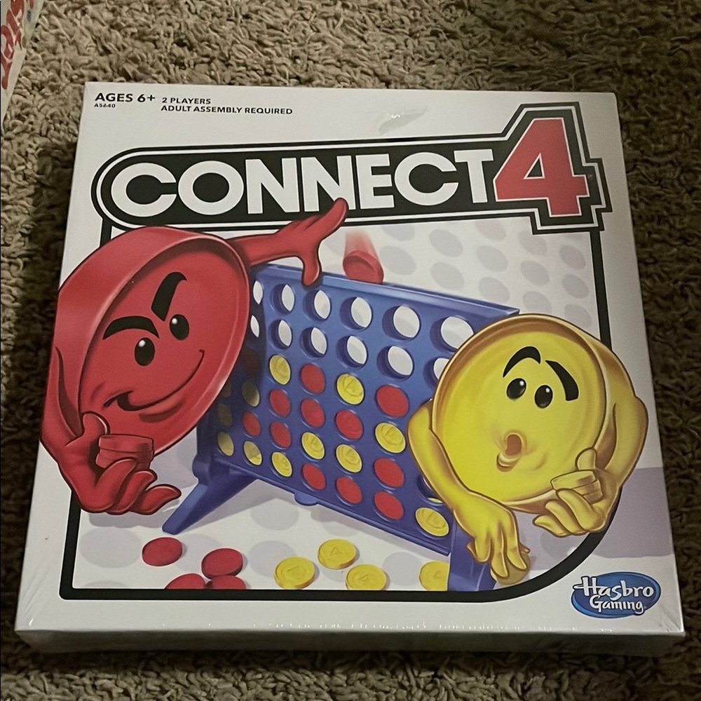 Hasbro Connect 4 Game with Red and Yellow Discs